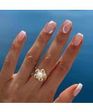 Foccna French Press on Nails | Short Square Acrylic White Fake Nails | 24PCS Women's Nail Tips with Simple Swirls Design - Buy Online on GoSupps.com