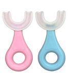 U-Shaped Toothbrush for Kids (2 PCS) - 360 Oral Cleaning Food Grade Silicone - Ideal for Ages 2-6 - Buy Online on GoSupps.com