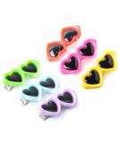 12 Pcs Pet Hair Clips Heart Sunglass Shaped Alligator Hair Clips Hair Barrettes Hair Accessories for Small Dog Cat Puppy (Color Random) - Buy Online on GoSupps.com