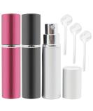 ZHIYE Perfume Atomiser Spray Bottle 3 Pieces Refillable Refilling Travel Size Perfume Bottles in Pocket & Handbag Black & Pink & Silver (10ML 6 Piece Set) 10ML Black+pink+silver - Buy Online on GoSupps.com
