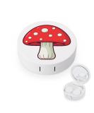 Red Mushroom Contact Lens Travel Kit - Portable & Cute Contact Lens Case with Mirror for Daily Use - Buy Online on GoSupps.com