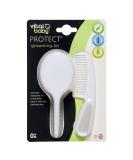 Vital Baby Protect Grooming Set - Soft Bristle Brush and Non-Scratch Comb - 0+ - White - Buy Online on GoSupps.com