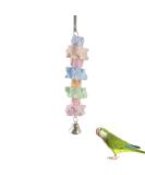 Colorful Bird Chew Toy with Bell for Parrots - Beak Grinding Stones and Training Toy for Cockatiels, Budgies, Parakeets & Lovebirds - Buy Online on GoSupps.com