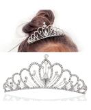 Kilshye Blue Tiara Combs Princess Crystal Wedding Crown - A-silver - Buy Online on GoSupps.com