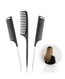 3pk Tail Combs Set - Professional Hair Styling Tools with Wide and Fine Tooth Combs for Sectioning, Braiding, and Foiling - Buy Online on GoSupps.com