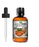 Mayan's Secret 100% Organic Sweet Almond Oil - Cold Pressed Pure Essential Oil for Skin Hair & Face (4 fl. oz.) - Best for Natural Beauty - Buy Online on GoSupps.com