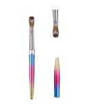 12# Acrylic Nail Brush with Colorful Acrylic Handle - Professional Manicure Tool for Women - DIY Home Salon Nail Art - Buy Online on GoSupps.com