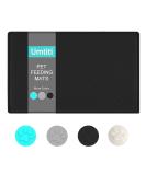 Umtiti Waterproof Non-Slip Silicone Dog Bowl Pad - 48x30cm Black Dishwasher Safe Perfect for Dogs & Cats - Buy Online on GoSupps.com