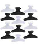 12 Pack BAHABY Hair Clips for Styling - Black & White Butterfly Hair Clamps for Women - Ideal for Deep Conditioning, Blow Drying, Cutting, and Coloring - Buy Online on GoSupps.com