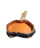 RunXF Reptile Food Water Bowl Simulation Rock Dish for Leopard Gecko Bearded Dragon Lizards Turtle Frog Feeding Bathing bowl (medium) - Buy Online on GoSupps.com