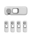 5 PCS Self-Adhesive Child Locks for Kitchen Cupboards & Fridge - Grey - Buy Online on GoSupps.com