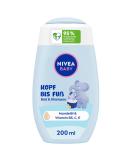 Nivea Baby Head to Foot Shampoo & Shower Gel - Gentle Vegan Formula with Almond Oil Hypoallergenic Paraben & Microplastic Free (200 ml) - International Shipping Available - Buy Online on GoSupps.com
