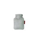 Hugo Frosch Mini Hot Water Bottle 0.2L - Grey Velour Cover | Eco-Friendly Comfort for All Ages - Buy Online on GoSupps.com