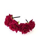 JZK red rose headpiece ladies girl garland flowers wreath tiara flowers hair rapid hair band headband flower stirring for wedding bride bride -lift party festival etc. - Buy Online on GoSupps.com