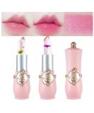 2Pcs Crystal Flower Jelly Color Changing Lipstick with Real Flowers - Prime Lip Color Change Magic Lip Gloss | PH Glitter Jelly Lipstick - Buy Online on GoSupps.com