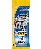 BIC 3 Flex Razor Set for Men - 3 Blades Sensitive Skin 4 Pack - International Shipping Available - Buy Online on GoSupps.com
