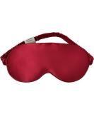 Silk Sleep Mask for Women/Men/Girls | 19 Momme 100% Pure Mulberry Silk | Blackout Anti-Allergy Blindfold | Elastic Strap for Night Travel Nap Meditation | Burgundy Red - Buy Online on GoSupps.com