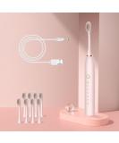 Buy Adult Electric Toothbrush - 8 Brush Heads Rechargeable 6 Modes IPX7 Soft Bristles - Perfect for Home & Travel (Pink - Buy Online on GoSupps.com