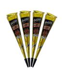 FADEDA 100% Natural Black Henna Paste Cones - No Mix No PPD 4x100g | Golecha Stickers Included - Buy Online on GoSupps.com