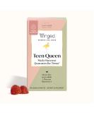 Buy Winged Wellness Teen Queen Multivitamins for Girls - Mood & Hormonal Support Vegan Gluten Free Green Apple Flavor - 25 Servings - Buy Online on GoSupps.com