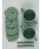 Silicone Toddler Sippy & Snack Cup Combo | BPA Free Training Cup 8 Oz | Baby Led Weaning Container | 6 Months - Buy Online on GoSupps.com