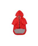 Buy Minezi Hundred Coat - Reflective Buttons Wind & Rainproof Adjustable Cord Removable Hood - Red - Size M (Breast Size: 49-58cm) - International Shipping Available - Buy Online on GoSupps.com