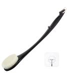 Exfoliating Shower Brush Long Handle for Shower - 17'' Black Body Brush - Buy Online on GoSupps.com