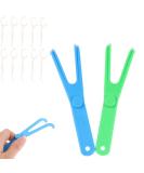Reusable Dental Floss Holder Set - 2 Dental Silk Holders & 10 Floss Picks | Ideal for Home Travel & Hotels - Buy Online on GoSupps.com