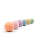 Lucybalu felt balls for cats |Cat toys |Filz cat balls |Cats toys from 100% wool |Natural toy for cats |Play balls for cats fair from Nepal |6 pieces |Colorful pastel tones - Buy Online on GoSupps.com