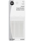 Dritz 56C-2 Crewel Hand Needles Size 2 - 12 Count Nickel Finish - Buy Online on GoSupps.com