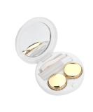 Portable Pentagram Contact Lens Container with Mirror - Gold Travel Holder & Equipment Box - Buy Online on GoSupps.com