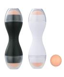 Oil-Absorbing Volcanic Face Roller for Oily Skin Control - Reusable Facial Skin Care Tool (Black/White) - Buy Online on GoSupps.com