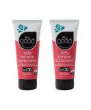 All Good Baby & Kids Sunscreen Lotion for Face & Body - UVA/UVB Broad Spectrum, SPF 30, Zinc Oxide, Coral Reef Friendly, Water Resistant- Zinc, Shea Butter, Coconut Oil, Aloe (3 oz)(2-pack) 3 Fl Oz (Pack of 2) Lotion - Buy Online on GoSupps.com