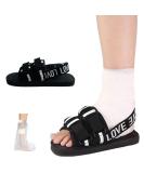 DEEYOTA Post Op Shoe for Broken Foot | Adjustable Medical Walking Boots for Foot Injuries & Fractures | Orthopedic Rehabilitation Cast Shoes - Left or Right Black M - Buy Online on GoSupps.com