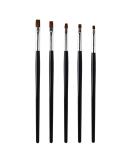 5-Piece Professional Nail Brush Set | Nail Art & Design Brushes for DIY UV Gel & Acrylic Nail Art | Black Nail Accessories - Buy Online on GoSupps.com