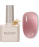 MAYCHAO Jelly Gel Nail Polish 15ML - Sheer Pink Gel Polish for DIY Manicure - Soak Off UV LED Nude French Nail Art - Home Salon Professional Quality - Buy Online on GoSupps.com