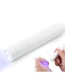 Portable LED Nail Lamp - Mini UV Nail Dryer for Manicure & Gel Hardening | Single Finger Phototherapy Light in White - Buy Online on GoSupps.com