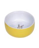 Nobby Rabbit Rodent Ceramic Bowl Diameter 11 cm x 4.5 cm Yellow / White yellow/white - Buy Online on GoSupps.com