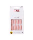 KISS Gel Fantasy Press-On Nails Kit - All About You, Pink Matte Finish, Long Length, Includes Adhesive Tabs, Gel Glue, Manicure Stick, and Fake Nails - Buy Online on GoSupps.com