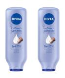 Nivea In-Shower Soft Milk 400ml | Moisturizing Body Cream with Shea Butter | 5-in-1 Care Formula | 2 Pack - International Shipping - Buy Online on GoSupps.com