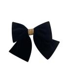Large Black & Burgundy Velvet Hair Bow Clip | French Barrette Hair Accessory for Women & Girls - Buy Online on GoSupps.com