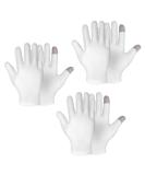 3 Pairs Medium White Cotton Moisturizing Gloves for Overnight Hand Repair and Eczema Treatment - Buy Online on GoSupps.com