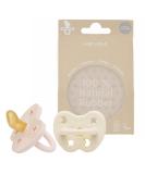 Natural Rubber Orthodontic Pacifier for Newborns - 0+ Months Twin Pack in Powder Pink & Milk White | International Shipping Available - Buy Online on GoSupps.com
