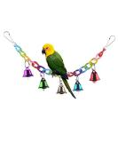 Hypeety Hamster Parrot Hanging Ladder Bridge Swing with Metal Bell - Bird Toy Accessory - Buy Online on GoSupps.com