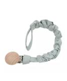 High-Quality Mint Green Dotted Baby Muslin Pacifier Chain & Strap - Cotton with Beech Wood Clip | Perfect Baby Gift - Buy Online on GoSupps.com