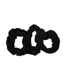 Set of 3 Black Cotton Small Scrunchies Hair Bobbles for Women - Buy Online on GoSupps.com