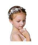 IYOU Princess White Flower Headpiece Pearls Hairdress Crystal Bridal Wedding Hair Accessories Communion for Girls - Buy Online on GoSupps.com