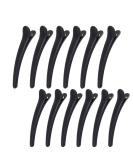 VOARGE 12 Pieces Hair Clips for Hairdressing | Quality Sectioning Clips for Ladies | Durable Plastic 12 cm Hairdresser Supplies - Buy Online on GoSupps.com