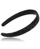FASOTY Rhinestone Headband for Women - Handmade Black Crystal Diamond Bling Hair Hoop - Buy Online on GoSupps.com