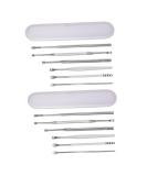 NOLITOY Ear Picking Tool Kit - Stainless Steel Ear Wax Removal Set for Adults & Children | 2 Piece Ear Pick Cleaner & Spoon Tools - Safe & Effective Ear Care - Buy Online on GoSupps.com